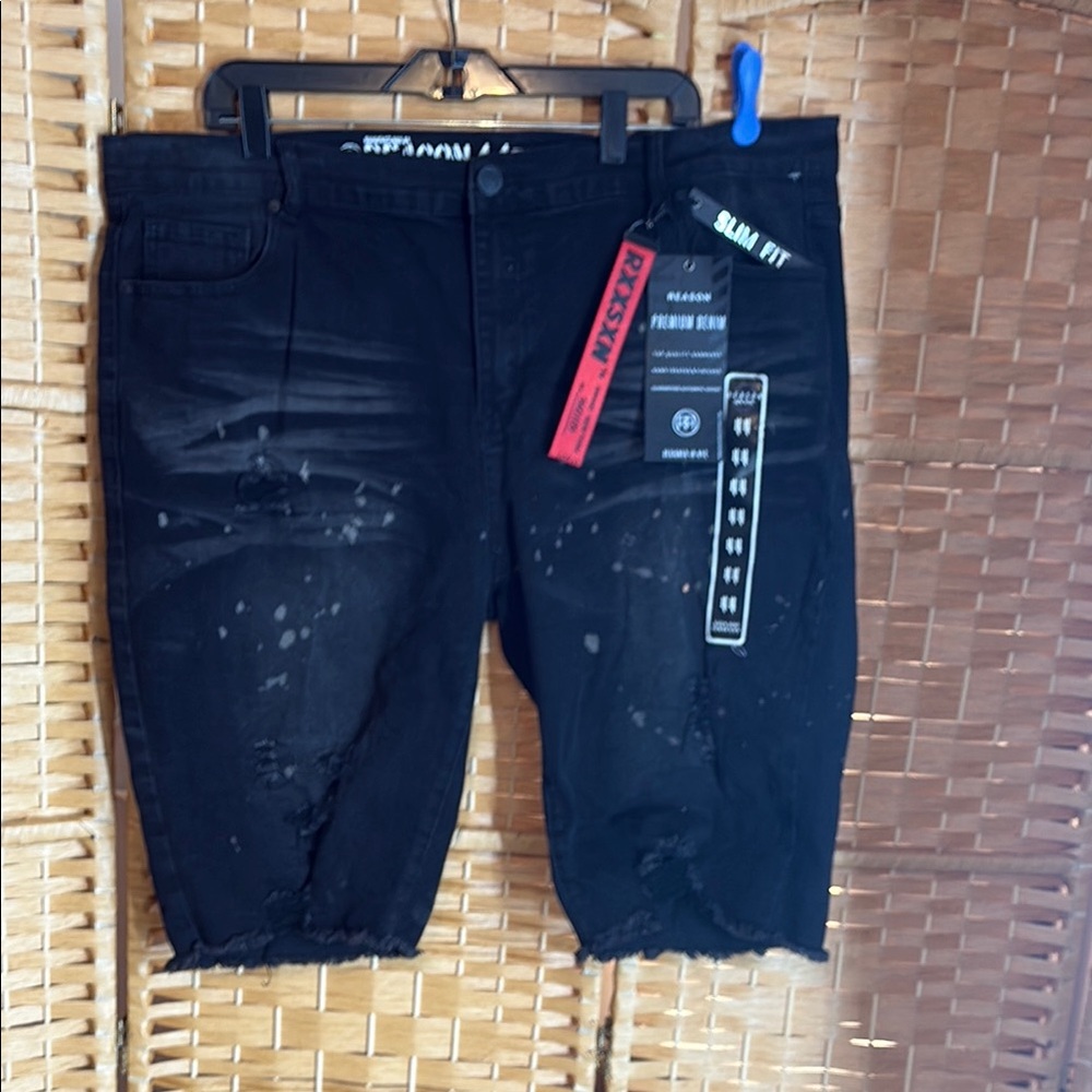 NWT. Rue21. Reason Black Jean Shorts Distressed Cut-Off